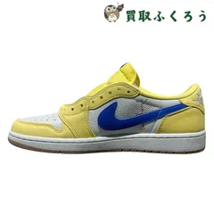 ナイキ　NIKE　ウィメンズ　エアジョーダン1LOW　OG×Travis Scott　スニーカー　靴　Canary カナリー　サイズUS10（27cm)