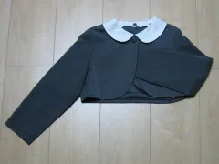 イーストボーイ eastboy アウトレット 子供服 女の子 110cm 長袖 ボレロ ジャケット グレー 襟付き 無地 春 秋 受験 面接 フォーマル 入学式 卒業式 ★3 ガールズ 女児 キッズ 【中古】 ユーズド リサイクル