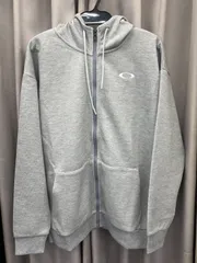 【新品未使用品】オークリー スウェット パーカー メンズ OAKLEY Foundational Fleece Jacket 1.0 長袖 フーディ フルジップ スエット グレー（葛西店）