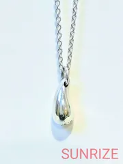 925 Tiffany & Co. ティファニー ティアドロップ ネックレス【K1164】