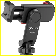 ☆送料無料☆ULANZI携帯ホルダー 三脚 スマホホルダー 三脚マウント 360度回転 スマホスタンド コールドシュー付き スマートフォン三脚マウント1/4インチネジ穴 クリップ iPhone/Android/ZV-E10/三脚/自撮り棒/カメラ対応