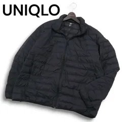 UNIQLO ユニクロ 秋冬★ ウルトラライト ダウン ジャケット 軽量 保温性 コンパクト収納 Sz.3XL メンズ 黒 大きいサイズ