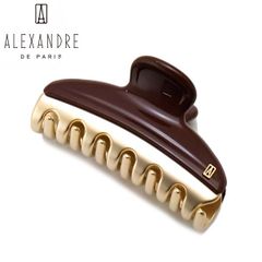 【新品】アレクサンドル ドゥ パリ タイムレス ヘアクリップ ヴァンドーム M クリップ ミディアム ブラウン フランス製 ALEXANDRE DE PARIS VENDOME MEDIUM ICCM-15571-02-H2