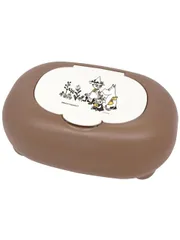 錦化成 ウェットティッシュ おしりふき ケース ムーミン ブラウン 約19×13×7.5cm 日本製 ワンプッシュオープン式