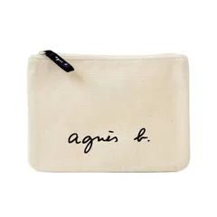 [アニエスベー ボヤージュ] agnesb.VOYAGE コスメポーチ 化粧ポーチ コットン GO03-05 (アイボリー) 1個 (x 1) [アイボリー]