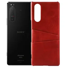 Xperia 5 II ケース SO-52A SOG02 エクスペリア5 マーク2  カード収納 レザー スマート ケース 【Color】 レッドのサムネイル