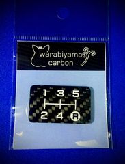 カーボンシフトパターンプレート　5速MT MR2(AW11)  蕨山Carbon
