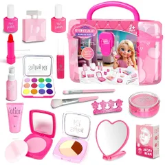 メイクセット 女の子 コスメセット コスメ ギフトセット お化粧セット おままごとセント キッズメイクアップ 18PCS ドレッサーおもちゃ