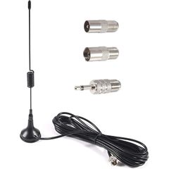 最短当日発送 FMアンテナ ラジオアンテナ アンテナ Fタイプ 75Ω 3.5mm PALオスメス 変換コネクタ付き アンテナ ミニコンポ チューナー ロッドアンテナ ネジ式端子 ステンレス鋼 PALオス PALメス 3.5mmオス BNCオス 端子