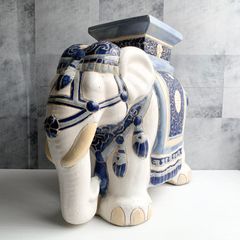 陶器 置物 象 大型サイズ 中国風 美術品 大きい インテリア エスニック アジア