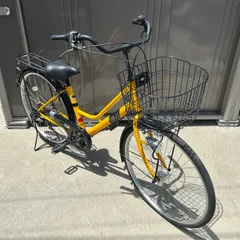 731】一般車 ママチャリ HONEYS クリーム×オレンジ系 27インチ 【公式