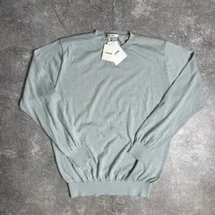 SLOANE スローン コットンニットセーター ユナイテッドアローズ ライトブルー系丸襟 タグ付き メンズ 5