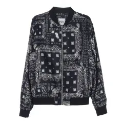 M ZARA(ザラ) パターン 黒 ブルゾン ジップアップ ジャケット