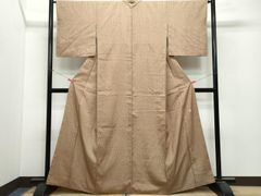 要事前確認 道中着 ロング 正絹 裄64 身丈117 パールトン 3464mll 