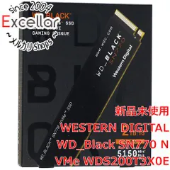 2024年最新】ウエスタンデジタル(Western Digital) 内蔵SSD 2TB WD Black SN770 ゲーム向け PCIe Gen4  M.2-2280 NVMe WDS200T3X0E-EC【国内正規代理店品】の人気アイテム - メルカリ