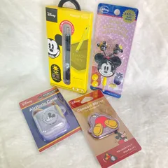 ディズニー　ミッキー　タッチペン・イヤフォン・AirPods ソフトケース・コンパクトミラー　4種セット