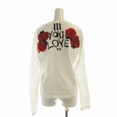 ワイスリー Y-3 adidas ヨウジヤマモト YOHJI LOVE L/S TUBULAR TEE Tシャツ カットソー 長袖 バックプリント L 白 ホワイト DY7273 /EEのサムネイル