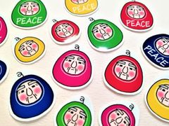 ≪だるまさんキャンドル≫ フレークシール 【PEACE】 15枚セットのサムネイル