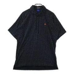 サイズ：LL LE COQ GOLF ルコックゴルフ  半袖ポロシャツ ドット柄 ブラック系 [240101448434] ゴルフウェア メンズ ストスト