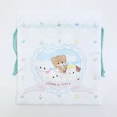 mikko illustrations ミッコ 巾着(M) ホワイト 日本製