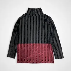 SHOOP シュープ / タートルネックカットソー ベロア ブラック×レッド MADE IN EU SIZE:Mのサムネイル