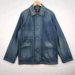POLO SPORT デニム カバーオール　襟元2way フェード　M POLO SPORTS ポロスポーツカバーオール- 夜型大型セレクト