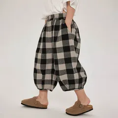 バルーン パンツ キッズ 子供服 春秋 ワイド サルエル パンツ ボトムス 9分丈 ウエストゴム ボリューム 男の子 キッズ  ゆったりサーカスパンツ ジュニア 100 110 120 130cm 
changguo39