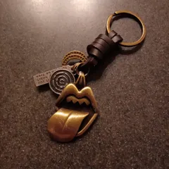 レザー　キーホルダー ロック レトロ　カラビナ　アメカジ　ストリート　古着