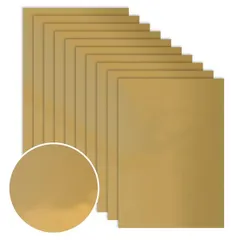 ホログラムシール ゴールド柄【10枚入】ホログラムシート インクジェット印刷可能 A4サイズ フリーカット  HG-011