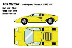 新品 EIDOLON 1/18 ランボルギーニ カウンタック LP400 1974 イエロー 完成品ミニカー EML195A [佐川急便]のサムネイル