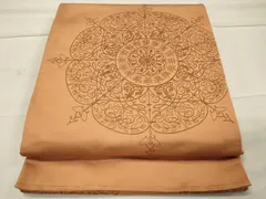 平和屋着物◎太鼓柄袋帯　総駒刺繍　正倉院花文　正絹　逸品　CAAT4744in