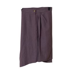美品 Vivienne Westwood Red Label ヴィヴィアンウエストウッド ウール オーブボタン アシンメトリースカート 2 ブラウン レディース 古着 中古 USED
