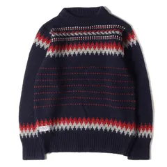 WTAPS ダブルタップス ニット ノルディック柄 ウールニット セーター MONTBLANK ネイビー 紺 XL トップス 長袖 ミリタリー ストリートのサムネイル