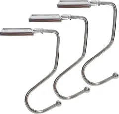 TKY バッグハンガー 机 テーブルフック 吊り下げ カバン掛け バック掛け 3個セット(シルバー)