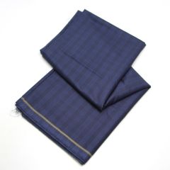 【楠本質店/元住吉】ロロピアーナ　スーツ生地　ジャケット分　スーパー130’Sウール　ネイビー/ストライプ