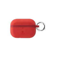【新品】 iFace Grip On AirPods Pro 第1世代 専用 ケース シリコン (レッド)【カラビナ付き アイフェイス 韓国 airpodsプロケース airpodsぷろケース 第一世代】 1