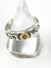 アリゾナフリーダム ARIZONA FREEDOM K18 SILVER RING 太陽神 唐草 指輪 リング 16号 シルバー 【ブランド古着ベクトル】【中古】☆AA★▲250503