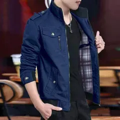 コーチジャケット ミリタリージャケット メンズ ブルゾン カジュアル アウター 40代 50代 裏地付 ジップアップ ジャケット ジャンパー ワーク ポケット ストリート 無地 秋服  runfeng04runfeng04