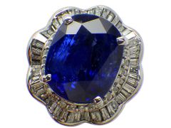 マダガスカル産サファイア ダイヤモンドリング Pt900 17.81g 6号 GIA鑑別書付き　Jewelry　Madagascar Sapphire10.13ct Dia1.416ct Ring