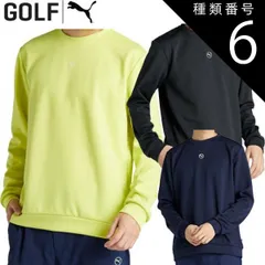 種類6：ライムシーン(05)/XL プーマ ゴルフサークルキャット ダブルニット クルーネック トップスメンズ ゴルフウェア「PUMA GOLF 630419」DRYCELL、Silento Coating、SWING MOTION、HOT BAG2024年秋
