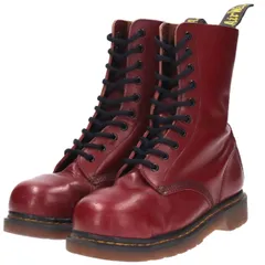 ヴィンテージ！イングランド製！人気サイズUK5！ドクターマーチン10ホール赤 中古】英国製dr.martens(ドクターマーチン)メンズ10ホール