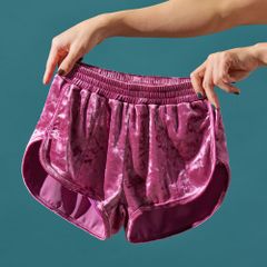 Velvet Training Pants（ベルベットトレーニングパンツ）｜MENUET polewear（メヌエット）Orchid Pink（オーチャードピンク／ピンク／桃色）　インナー付き　ポールダンスウェア　かわいい　おしゃれ　レッスン着　ショートパンツ