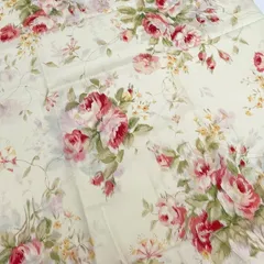 Y-1082 1.9m ローンバラ柄 クリーム色 YUWA廃番生地