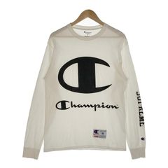 SUPREME Champion L/S Tee アームロゴプリント 長袖 M - メルカリ