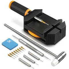 【在庫セール】【JOREST】腕時計 ベルト調整 工具セット、時計 ピン 抜き 工具、腕時計 バンド調整、ピン 外し 工具、取扱説明書（英語版）のサムネイル