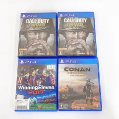 ● PS4 コナン アウトキャスト ウイニングイレブン2017 コール オブ デューティ ワールドウォーII まとめ売り 4本セット【ゲームソフト】【1】