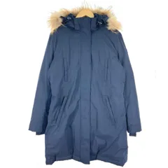 $$TORY BURCH トリーバーチ リアルファー付き ロングダウンコート ネイビー