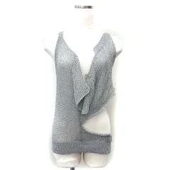 トーガ TOGA ARCHIVES タンクトップ ニット 透かし編み ストレッチ M グレー /NT9のサムネイル