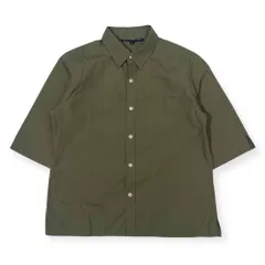 00s RALPH LAUREN SPORT ラルフローレンスポーツ 5分袖 シャツ 9/カーキ レディース オールド