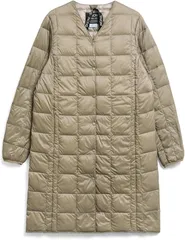 TAION レディース タイオン インナーダウン ベーシック Vネックボタン ロングダウンジャケット TAION-W101-LONG